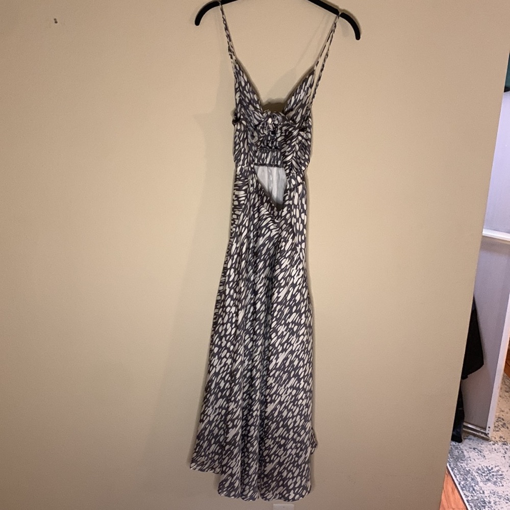 Graphic Midi Dress with Tie Bust - Vici Dolls
